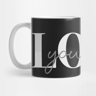 Love Yourself - Monochrome (Black Background) Mug